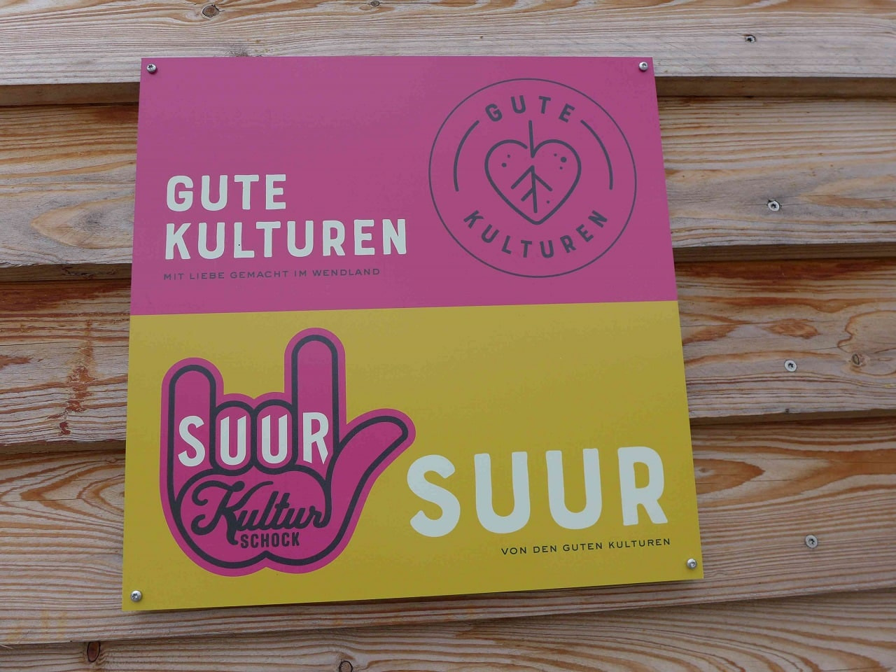 Firmenschild Gute Kulturen