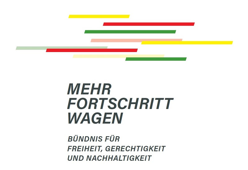 Titelblatt des Koalitionsvertrages der Ampel-Regierung
